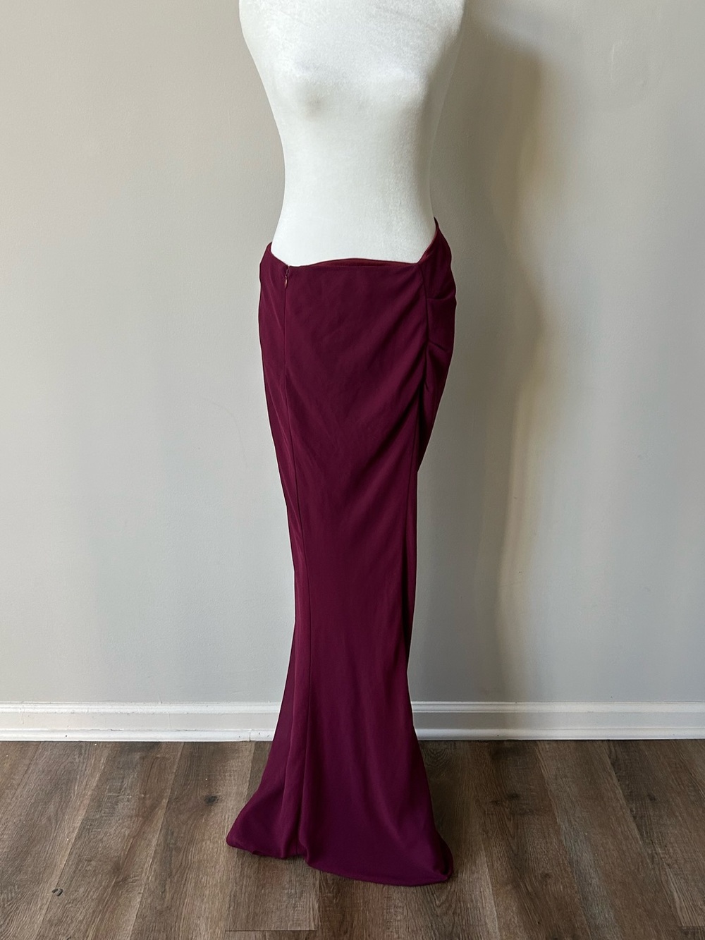 Loba Antonella Maxi Skirt Ruched Burgundy